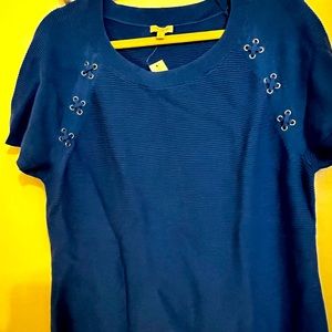 Talbots royal blue short sleeve top